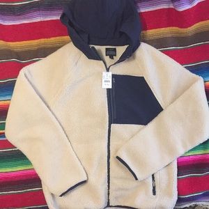 NWT hooded Sherpa jacket J Crew Factory size M
